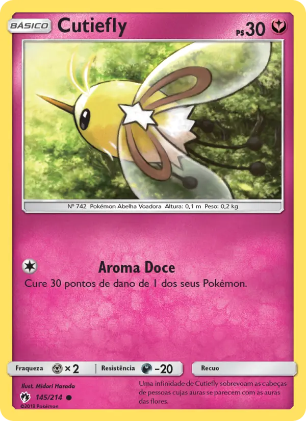 Carta Cutiefly, número 145/214 da coleção Trovões Perdidos