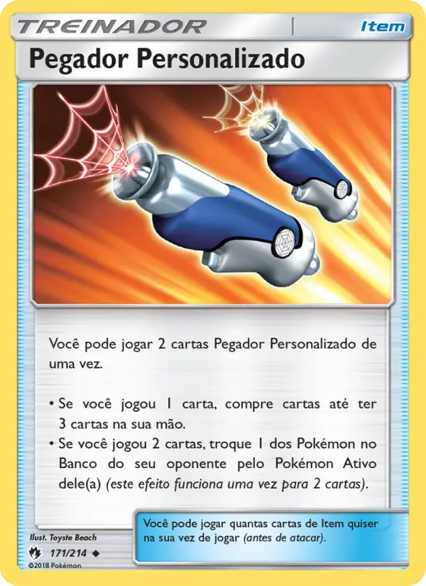 Carta Pegador Personalizado, número 171/214 da coleção Trovões Perdidos