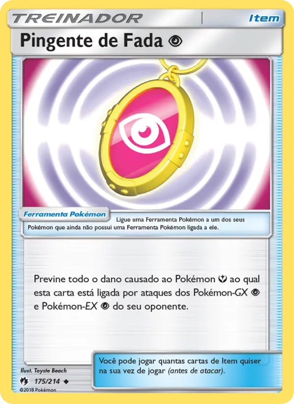 Carta Pingente de Fada Psychic, número 175/214 da coleção Trovões Perdidos