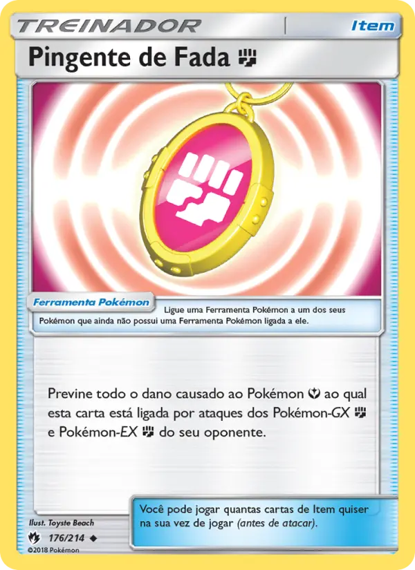 Carta Pingente de Fada Fighting, número 176/214 da coleção Trovões Perdidos