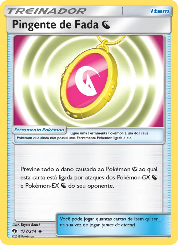 Carta Pingente de Fada Dragon, número 177/214 da coleção Trovões Perdidos