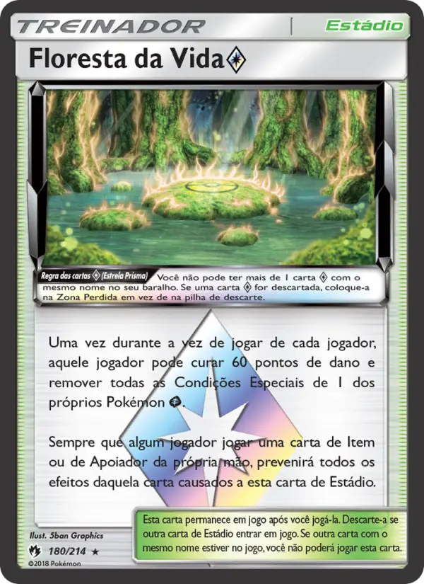 Carta Floresta da Vida ◇, número 180/214 da coleção Trovões Perdidos