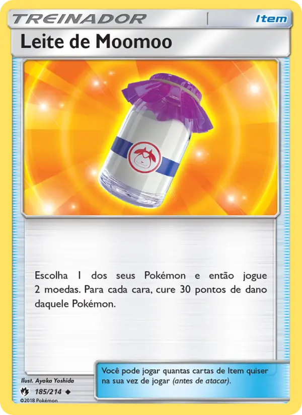 Carta Leite de Moomoo, número 185/214 da coleção Trovões Perdidos