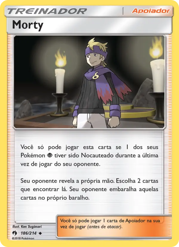 Carta Morty, número 186/214 da coleção Trovões Perdidos