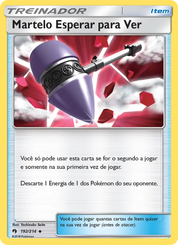 Carta Martelo Esperar para Ver, número 192/214 da coleção Trovões Perdidos