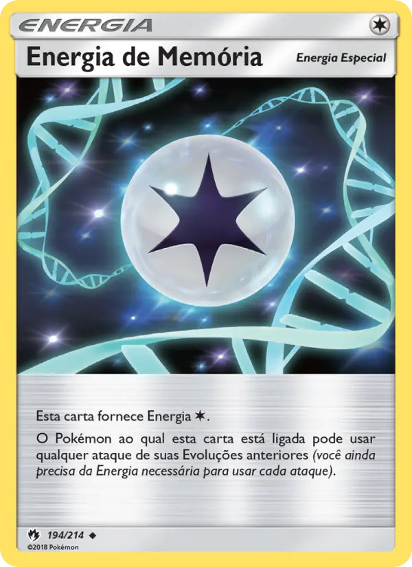 Carta Energia de Memória, número 194/214 da coleção Trovões Perdidos