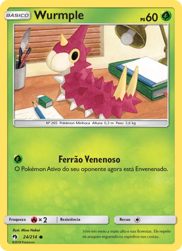 Carta Wurmple, número 24/214 da coleção Trovões Perdidos