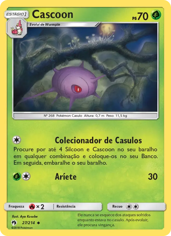 Carta Cascoon, número 27/214 da coleção Trovões Perdidos