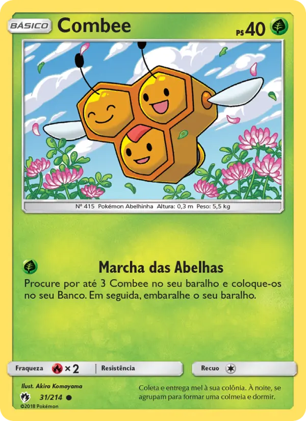 Carta Combee, número 31/214 da coleção Trovões Perdidos