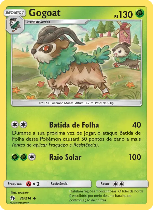 Carta Gogoat, número 36/214 da coleção Trovões Perdidos