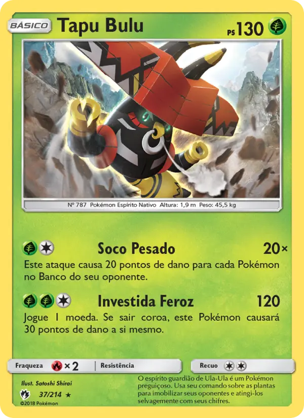 Carta Tapu Bulu, número 37/214 da coleção Trovões Perdidos
