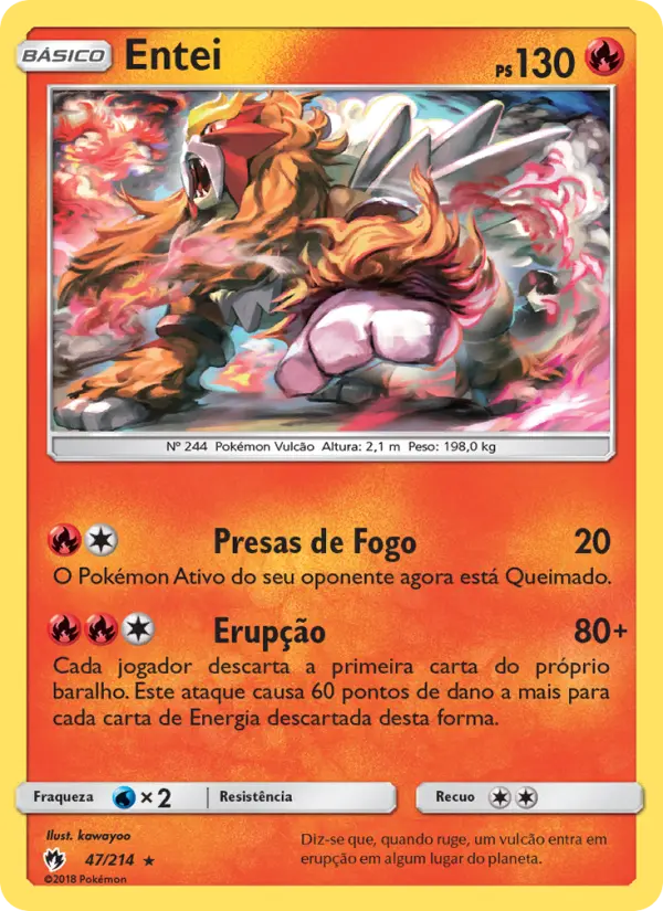 Carta Entei, número 47/214 da coleção Trovões Perdidos