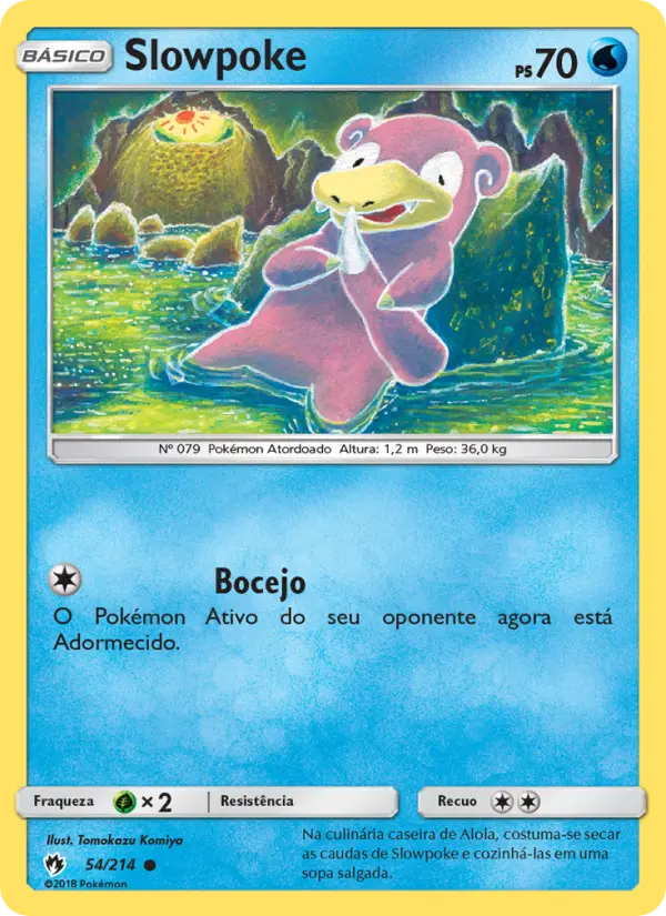 Carta Slowpoke, número 54/214 da coleção Trovões Perdidos