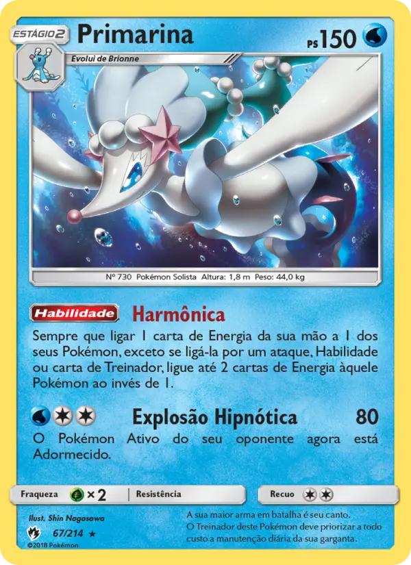 Carta Primarina, número 67/214 da coleção Trovões Perdidos