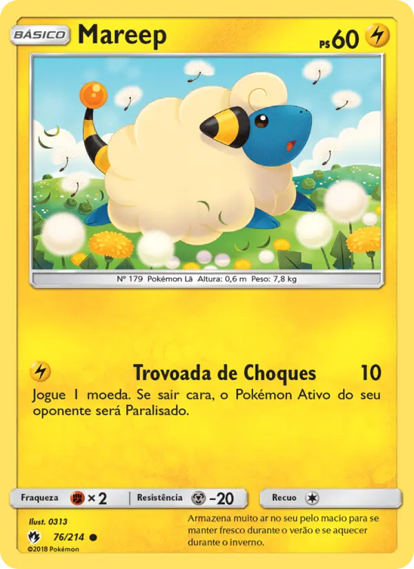 Carta Mareep, número 76/214 da coleção Trovões Perdidos