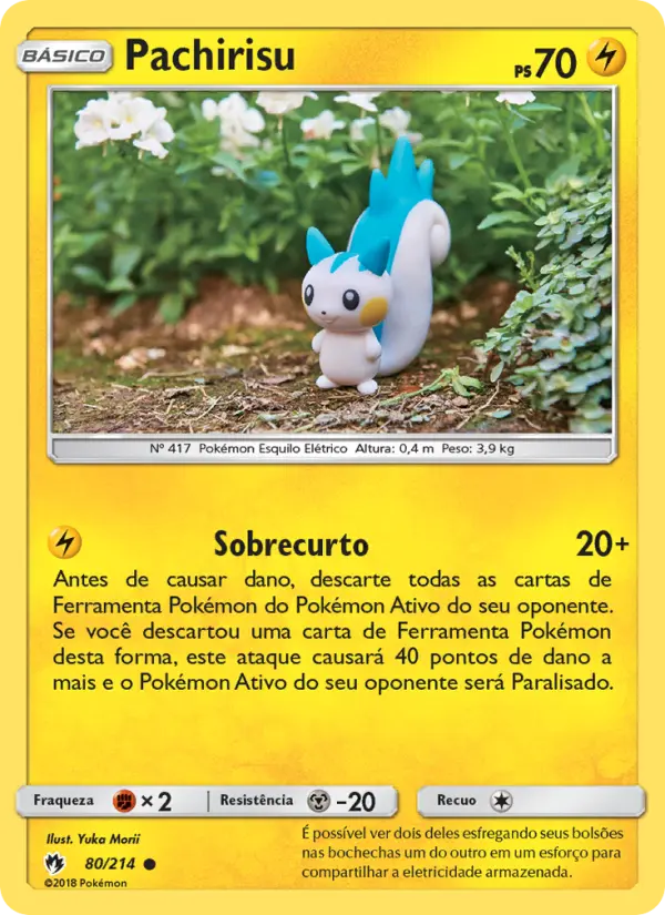 Carta Pachirisu, número 80/214 da coleção Trovões Perdidos