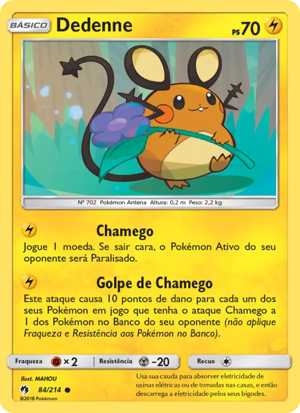 Carta Dedenne, número 84/214 da coleção Trovões Perdidos