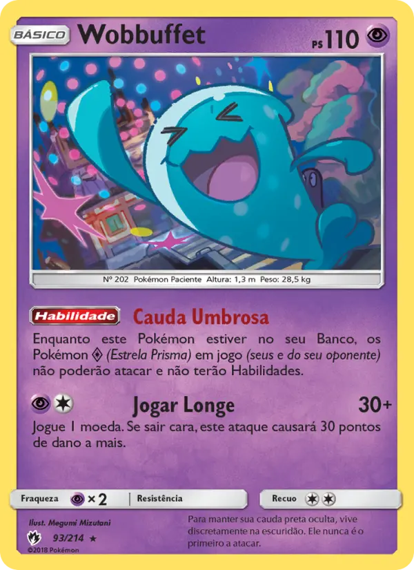 Carta Wobbuffet, número 93/214 da coleção Trovões Perdidos