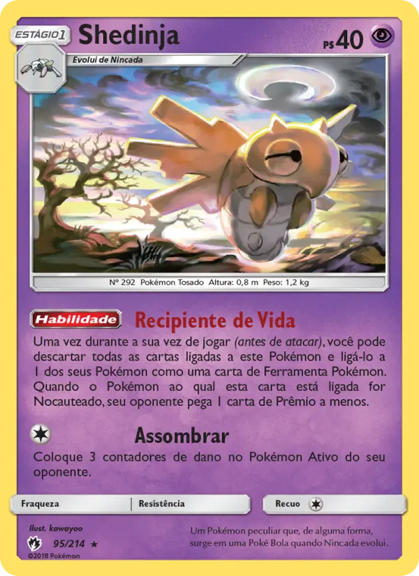 Carta Shedinja, número 95/214 da coleção Trovões Perdidos