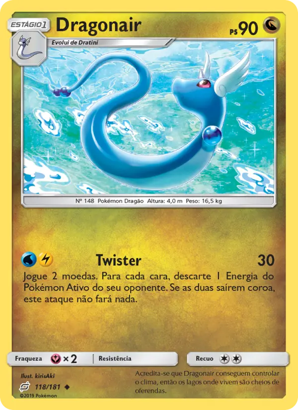 Carta Dragonair, número 118/181 da coleção União de Aliados