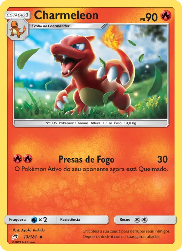 Carta Charmeleon, número 13/181 da coleção União de Aliados