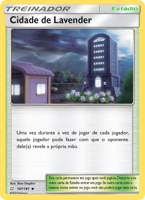 Carta Cidade de Lavender, número 147/181 da coleção União de Aliados