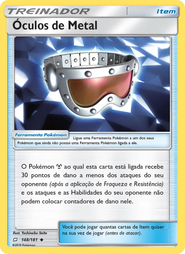 Carta Óculos de Metal, número 148/181 da coleção União de Aliados