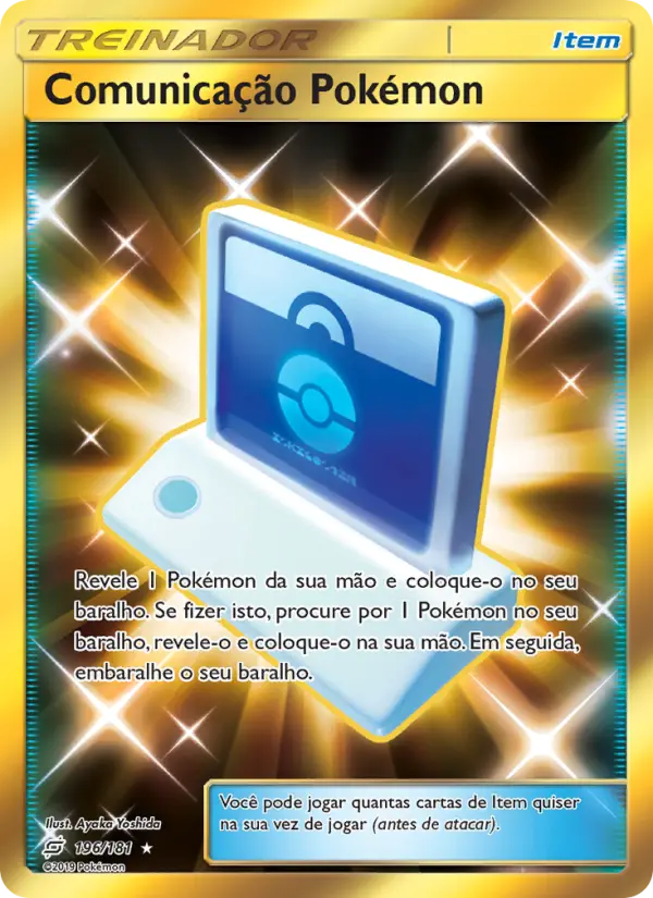 Carta Comunicação Pokémon, número 196/181 da coleção União de Aliados