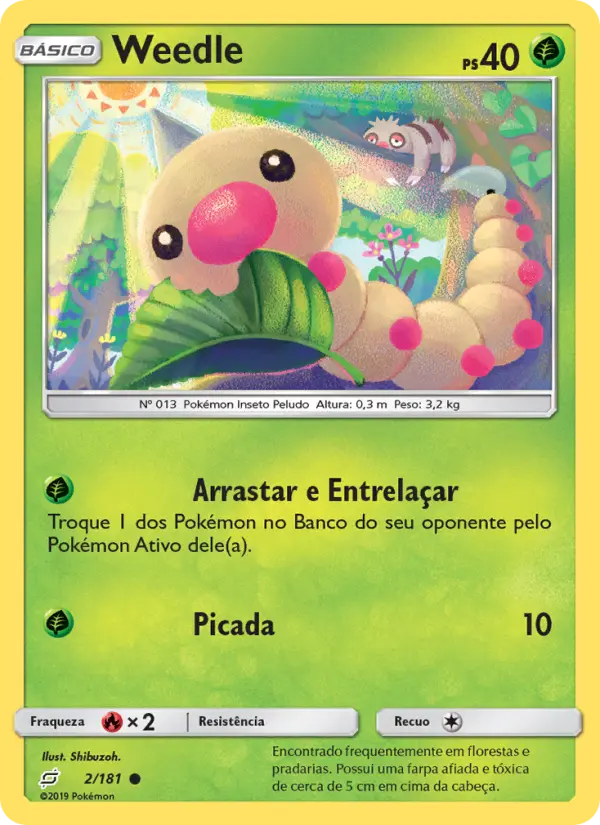 Carta Weedle, número 2/181 da coleção União de Aliados
