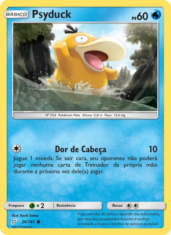 Carta Psyduck, número 26/181 da coleção União de Aliados