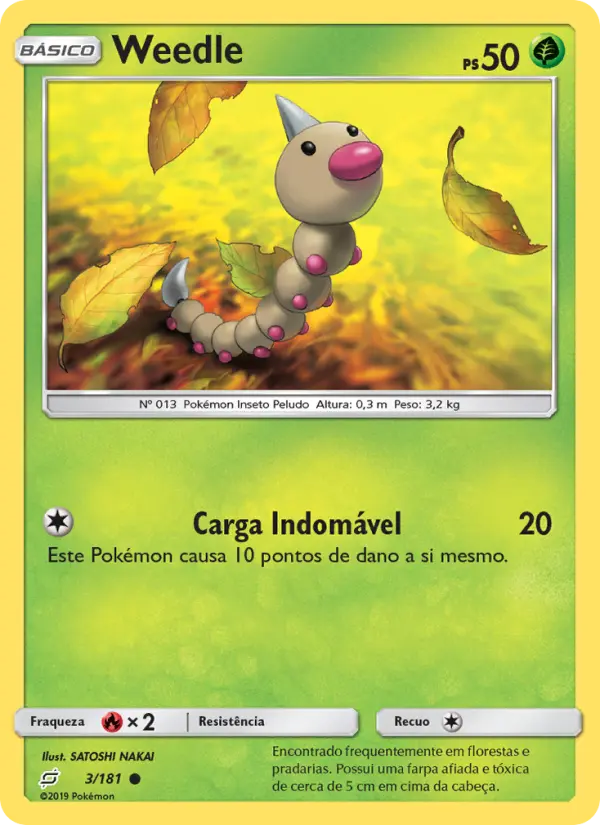 Carta Weedle, número 3/181 da coleção União de Aliados
