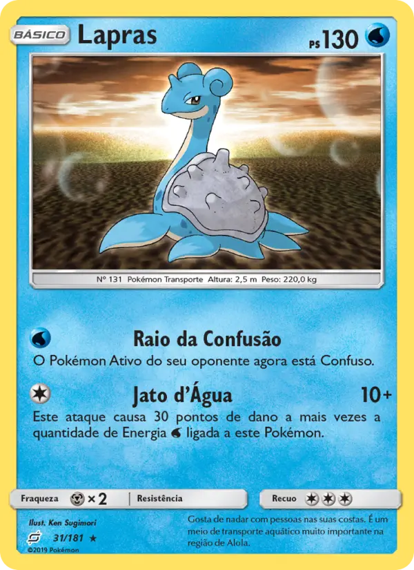 Carta Lapras, número 31/181 da coleção União de Aliados