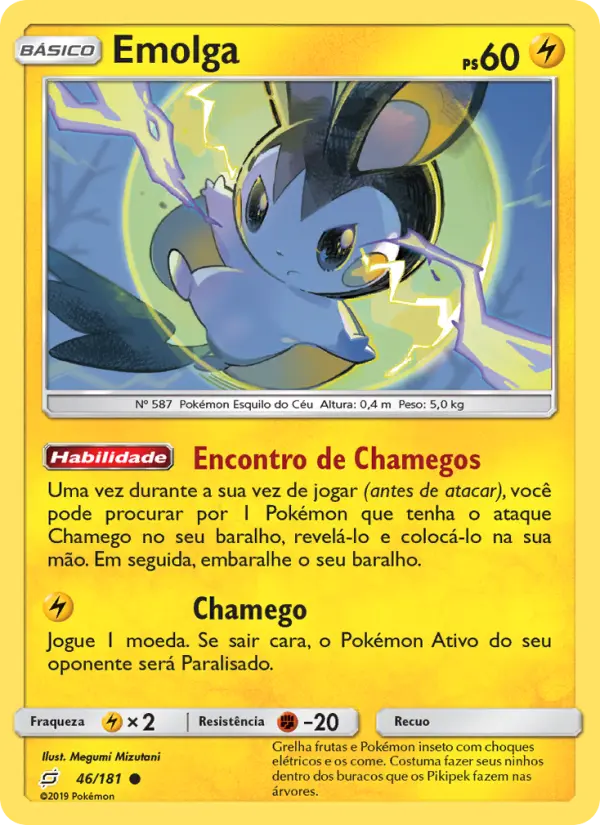 Carta Emolga, número 46/181 da coleção União de Aliados