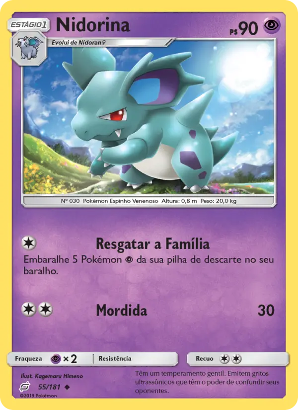 Carta Nidorina, número 55/181 da coleção União de Aliados