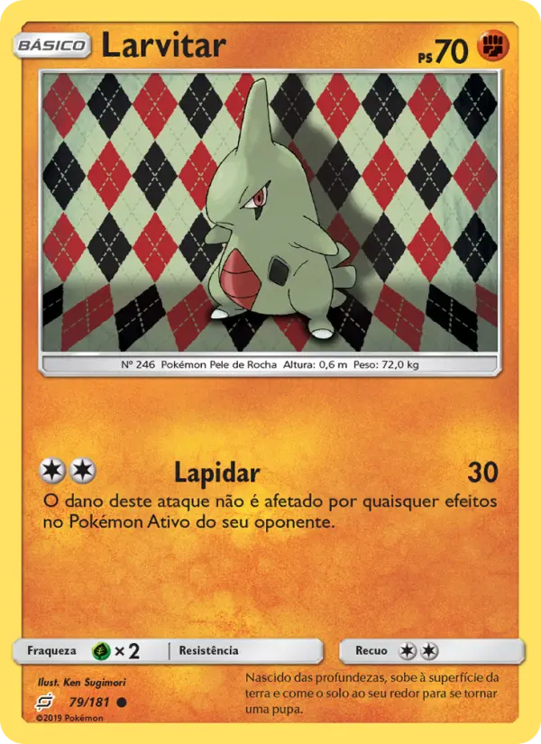 Carta Larvitar, número 79/181 da coleção União de Aliados