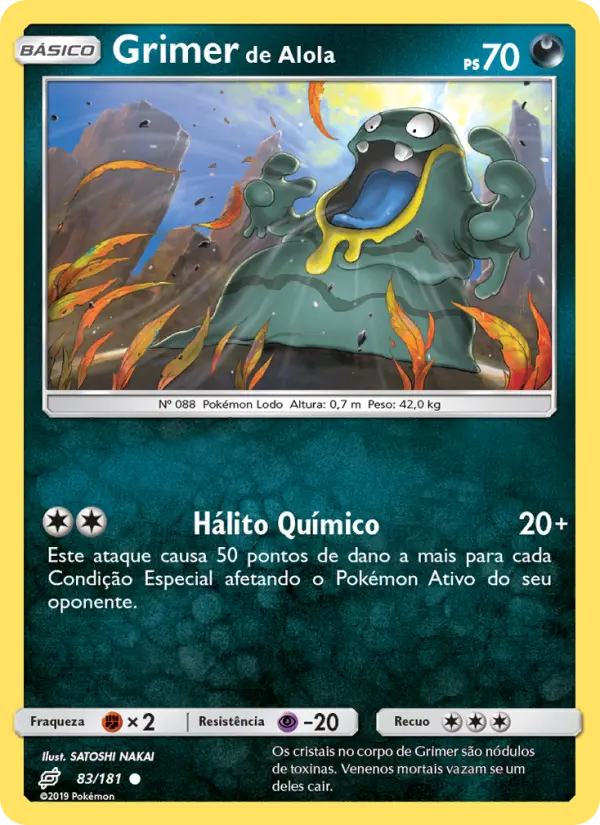 Carta Grimer de Alola, número 83/181 da coleção União de Aliados