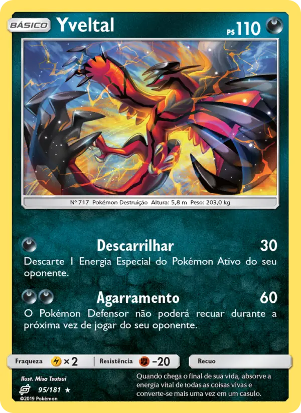 Carta Yveltal, número 95/181 da coleção União de Aliados