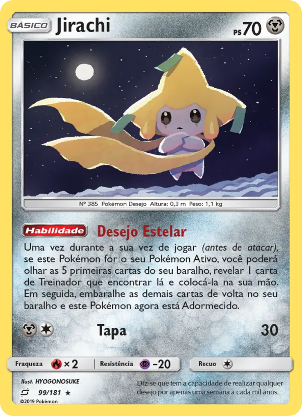 Carta Jirachi, número 99/181 da coleção União de Aliados