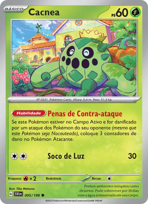 Carta Cacnea, número 005/198 da coleção Escarlate e Violeta