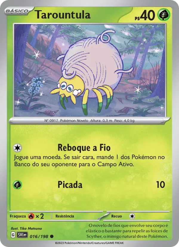 Carta Tarountula, número 016/198 da coleção Escarlate e Violeta