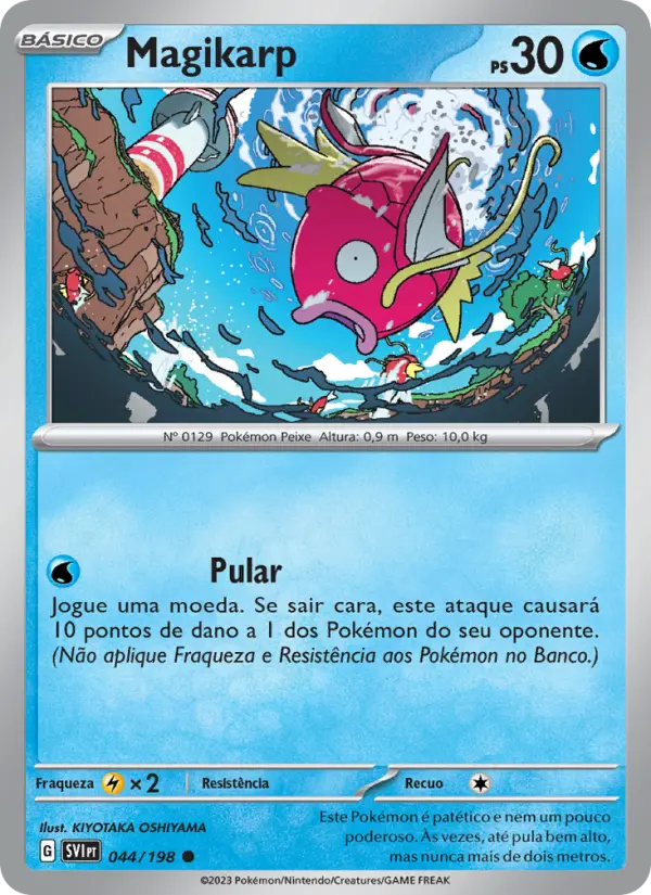 Carta Magikarp, número 044/198 da coleção Escarlate e Violeta