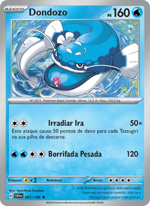 Carta Dondozo, número 061/198 da coleção Escarlate e Violeta