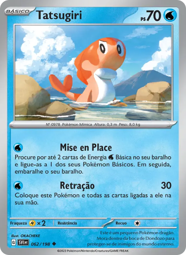 Carta Tatsugiri, número 062/198 da coleção Escarlate e Violeta