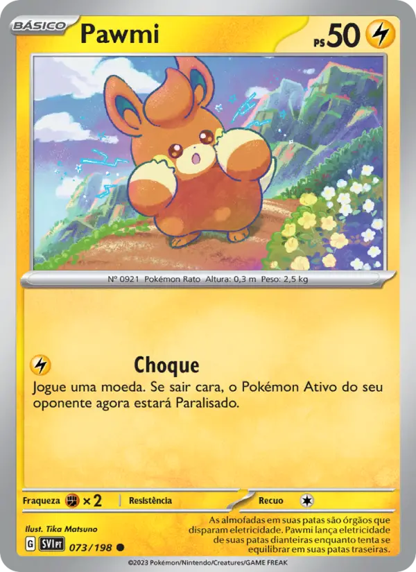 Carta Pawmi, número 073/198 da coleção Escarlate e Violeta