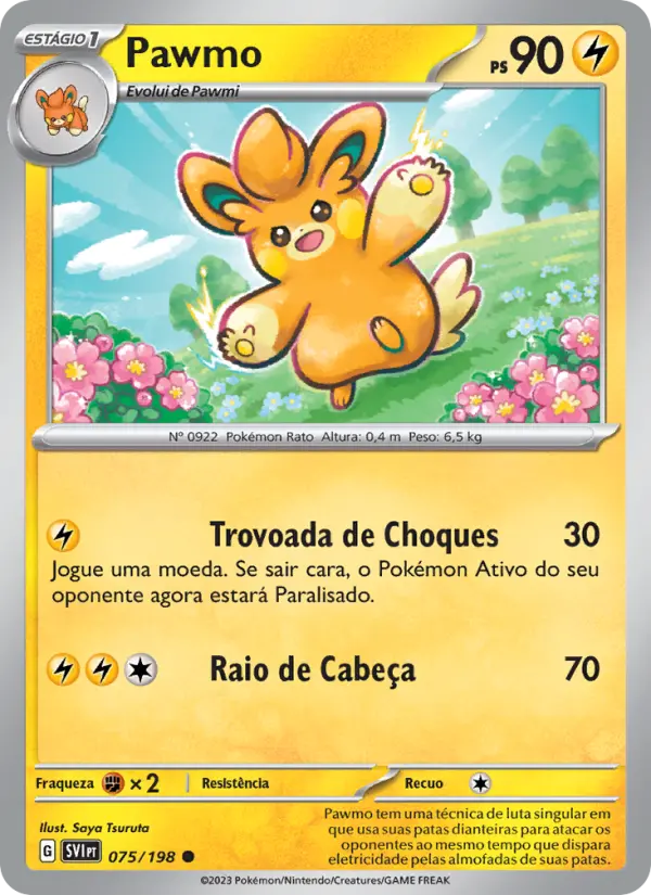 Carta Pawmo, número 075/198 da coleção Escarlate e Violeta