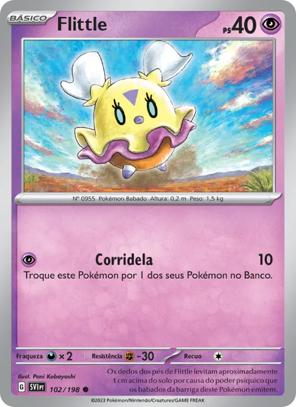 Carta Flittle, número 102/198 da coleção Escarlate e Violeta