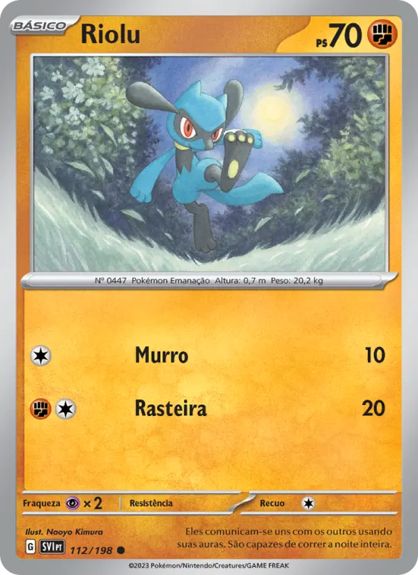 Carta Riolu, número 112/198 da coleção Escarlate e Violeta