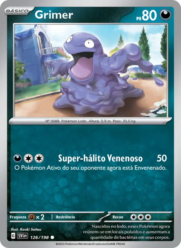 Carta Grimer, número 126/198 da coleção Escarlate e Violeta