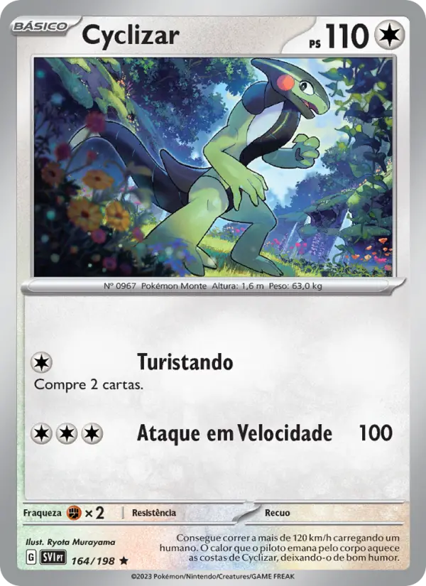 Carta Cyclizar, número 164/198 da coleção Escarlate e Violeta