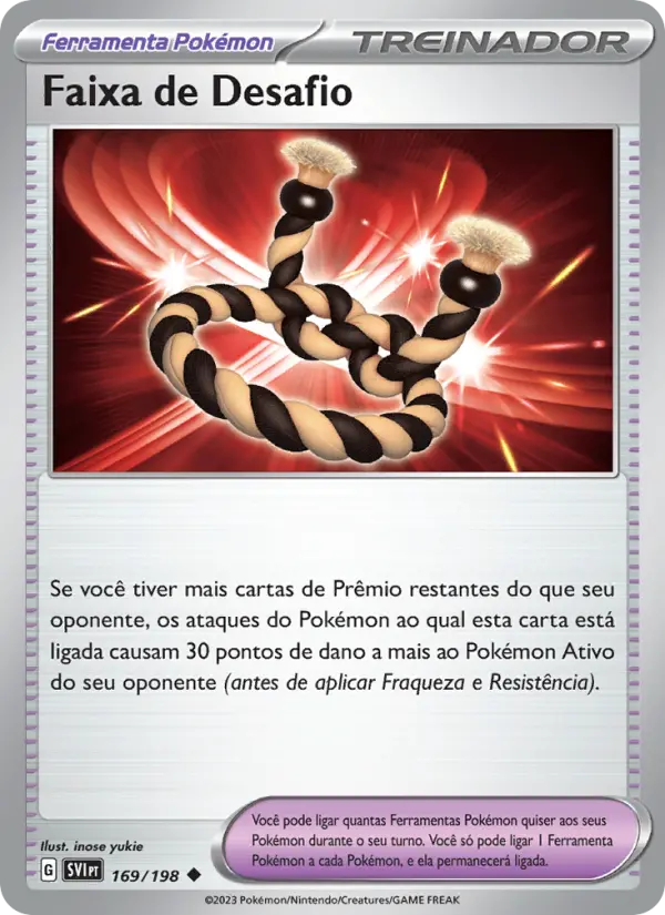 Carta Faixa de Desafio, número 169/198 da coleção Escarlate e Violeta